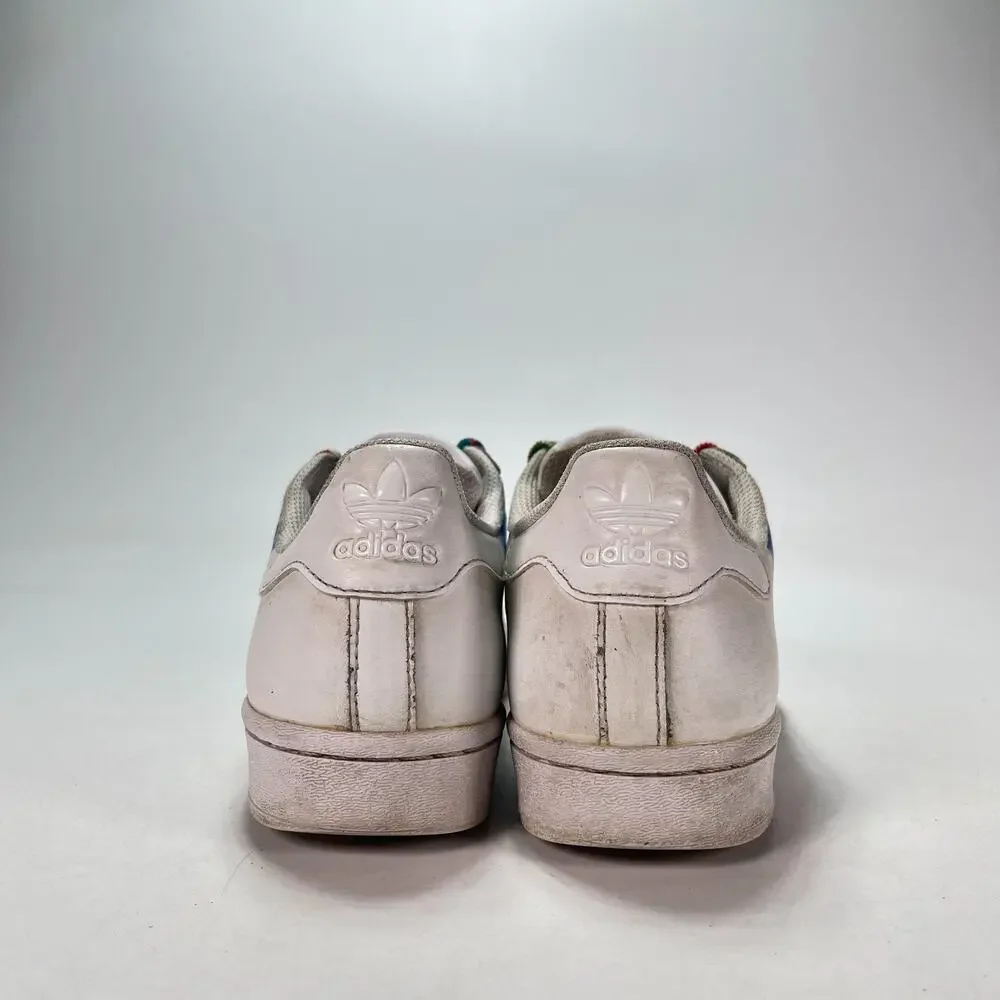 adidas Superstar Pure Colorful Trefoil Cloud White Sneakers FW4005 Youth Size 5